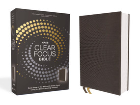 NASB, Clear Focus Bible, Leathersoft, Charcoal Brown, 1995 Text (Read more of the Bible with better focus using the Bionic Reading Method) by Zondervan, 9780310465591