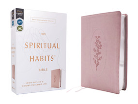 NIV, Spiritual Habits Bible, Leathersoft, Pink, Red Letter, Comfort Print (Learn to Live a Gospel-Centered Life) by Joe Carter, 9780310467861