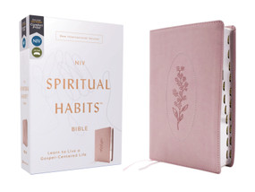NIV, Spiritual Habits Bible, Leathersoft, Pink, Red Letter, Thumb Indexed, Comfort Print (Learn to Live a Gospel-Centered Life) by Joe Carter, Zondervan, 9780310467878