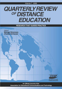 Quarterly Review of Distance Education Vol 7 by Michael Simonson, 9781593117603