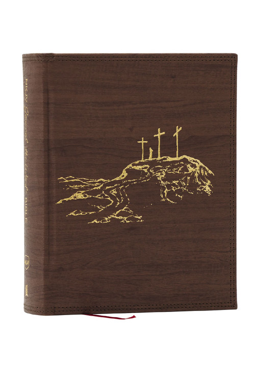 NKJV, Journal the Word Bible, Large Print: Reflect, Journal or Create Art Next to Your Favorite Verses (Brown Leathersoft over Board, Red Letter), 9781400352340