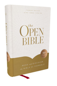 The Open Bible: Read and Discover the Bible for Yourself (KJV, Hardcover, Red Letter, Comfort Print) by Thomas Nelson, 9781400352371