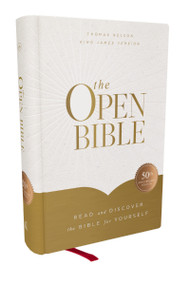 The Open Bible: Read and Discover the Bible for Yourself (KJV, Hardcover, Red Letter, Comfort Print) by Thomas Nelson, 9781400352371