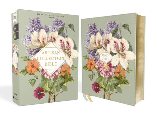 NASB, Artisan Collection Bible, Leathersoft, Sage Floral, Red Letter, 1995 Text, Comfort Print by Zondervan, 9780310456872