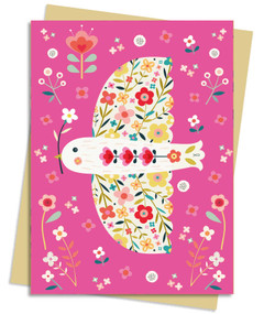 Bee Brown: Pink Floral Dove Greeting Card Pack (Pack of 6) by Flame Tree Studio, 9781835628805