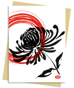 Sumi Flowers: Crysanthemum Greeting Card Pack (Pack of 6) by Flame Tree Studio, 9781835628812