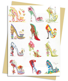 Sally King Design: The Art of the Shoe Greeting Card Pack (Pack of 6) by Flame Tree Studio, 9781835628829