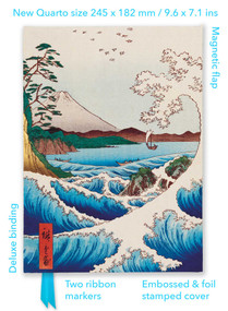 Utagawa Hiroshige: Sea at Satta (Foiled Quarto Journal) by Flame Tree Studio, 9781835628867
