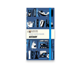 Moomin Bookshelves Blue Flame Tree Sticky Notes Folder by Flame Tree Studio, 9781835628904