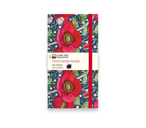Bex Parkin: Red Poppies Flame Tree Sticky Notes Folder by Flame Tree Studio, 9781835628911