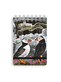 Angela Harding: Fair Isle Puffins (Spiral Bound Pocket Notebook) by Flame Tree Studio, 9781835628928