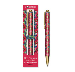 Bex Parkin: Red Poppies Boxed Decorative Ballpoint Pen by Flame Tree Studio, 9781835629109