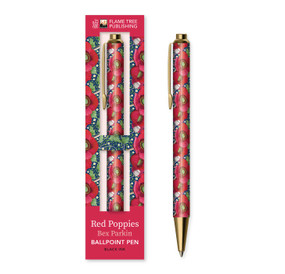 Bex Parkin: Red Poppies Boxed Decorative Ballpoint Pen by Flame Tree Studio, 9781835629109