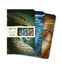 Dragons by Kerem Beyit Set of 3 Mini Notebooks by Flame Tree Studio, 9781835629154
