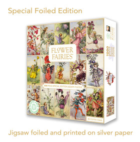 Special Edition Adult Foiled Jigsaw Puzzle Flower Fairies (1000-pieces. Ethical, Sustainable, Earth-friendly) by Flame Tree Studio, 9781835629307