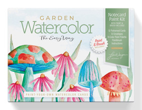 Watercolor the Easy Way Paint-Your-Own Watercolor Cards Garden (Notecard Paint Kit with Paint and Brush Included) by Lori Wenger, 9780764371714