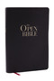 The Open Bible: Read and Discover the Bible for Yourself (NKJV, Black Leathersoft, Red Letter, Comfort Print), 9781400344031