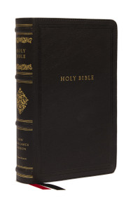 NKJV Large Print Reference Bible, Black Leathersoft, Red Letter, Comfort Print (Sovereign Collection) (Holy Bible, New King James Version), 9781400344246