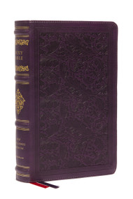 NKJV Large Print Reference Bible, Purple Leathersoft, Red Letter, Comfort Print (Sovereign Collection) (Holy Bible, New King James Version) by Thomas Nelson, 9781400344352