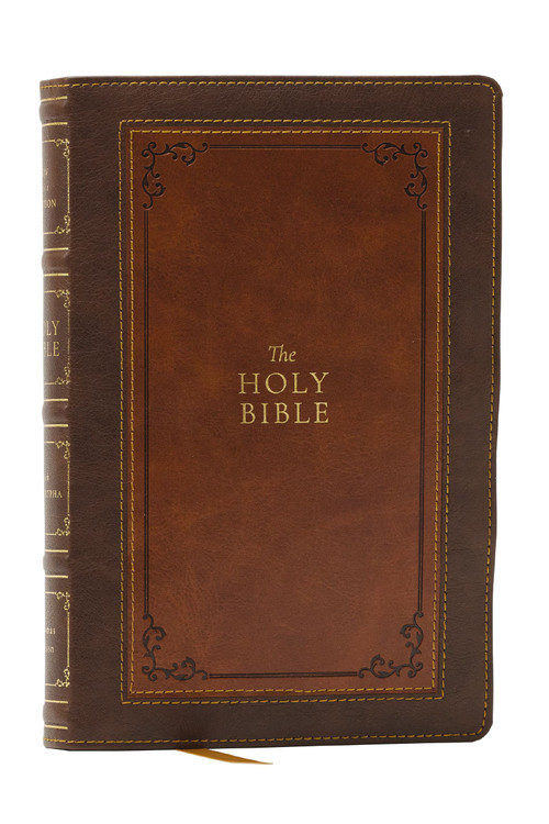 1611 KJV with Apocrypha, Brown Leathersoft (Holy Bible), 9781400349425