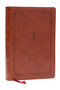 KJV Giant Print End-of-Verse Reference Bible, Brown Leathersoft, Red Letter, Comfort Print, 9781400349463