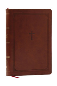NKJV Giant Print End-of-Verse Reference Bible, Brown Leathersoft, Red Letter, Comfort Print (Holy Bible) by Thomas Nelson, 9781400349500
