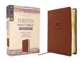 NRSVue, Holy Bible with Apocrypha, Compact, Leathersoft, Brown, Comfort Print, 9780310466048