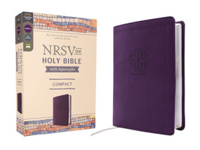 NRSVue, Holy Bible with Apocrypha, Compact, Leathersoft, Purple, Comfort Print, 9780310466055