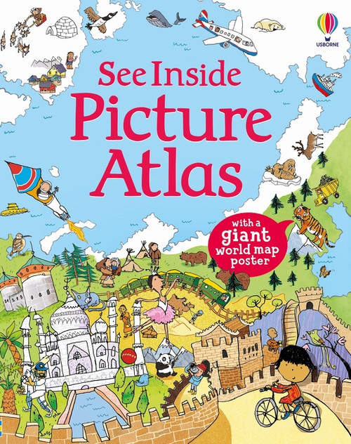 See Inside Picture Atlas, with Map Poster by Alex Frith, Kate Leake, 9781836054542