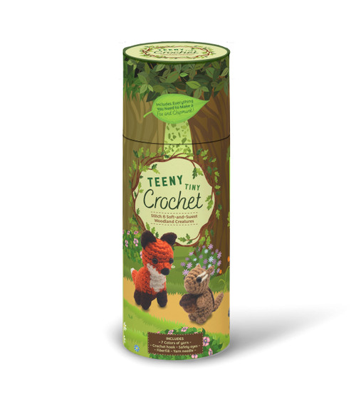Teeny Tiny Crochet (Stitch 6 Soft-and-Sweet Woodland Creatures - Includes 7 Colors of Yarn, Crochet hook, Safety Eyes, Fiberfill, Yarn needle) by Editors of Chartwell Books, 9780785849520