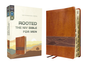 Rooted: The NIV Bible for Men, Leathersoft, Brown, Thumb Indexed, Comfort Print by Livingstone Corporation, Zondervan, 9780310462576