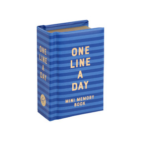 Navy Stripes Mini One Line a Day (A One-Year Memory Book) by Chronicle Books, 9781797243016