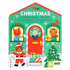 Christmas Coloring Book + Stickers by Petit Collage, 9781797246260