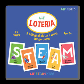 Lil' Lotería: My First STEAM Words (Bilingual: English/Spanish) (A Bilingual Picture Word Bingo Game) by Citlali  Reyes, 9781962227094