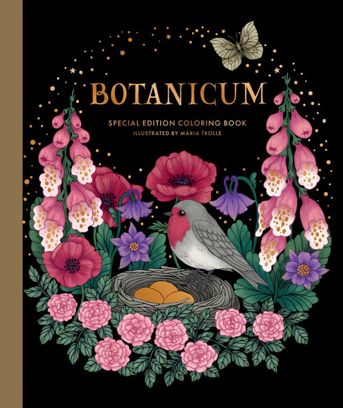 Botanicum Coloring Book (Hardcover adult coloring book featuring thick, high-quality paper) by Maria Trolle, 9781423654018