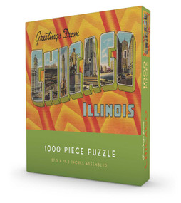 Greetings from Chicago Puzzle 1000 Piece by Gibbs Smith Gift, 9781423667773