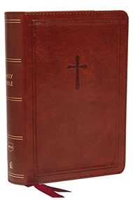NKJV, End-of-Verse Reference Bible, Compact, Leathersoft, Brown, Red Letter, Comfort Print (Holy Bible, New King James Version) by Thomas Nelson, 9780785233398