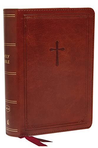 NKJV, End-of-Verse Reference Bible, Compact, Leathersoft, Brown, Red Letter, Comfort Print (Holy Bible, New King James Version) by Thomas Nelson, 9780785233398
