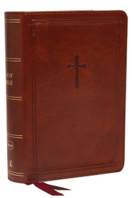 NKJV, End-of-Verse Reference Bible, Compact, Leathersoft, Brown, Red Letter, Comfort Print (Holy Bible, New King James Version) by Thomas Nelson, 9780785233398