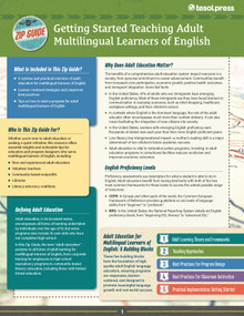 TESOL Zip Guide: Getting Starting Teaching Adult Multilingual Learners of English by Shawn Chakrabarti, Jennifer Gagliardi, 9781953745606