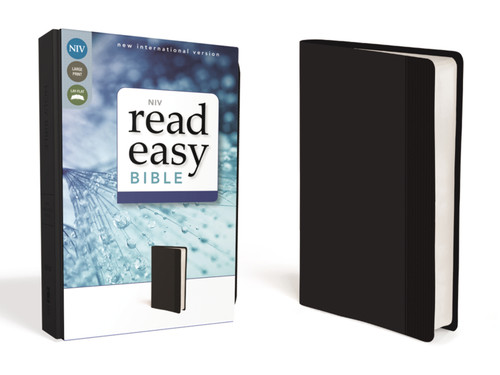 NIV, ReadEasy Bible, Large Print, Leathersoft, Black, Red Letter by Zondervan, 9780310441625