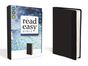 NIV, ReadEasy Bible, Large Print, Leathersoft, Black, Red Letter by Zondervan, 9780310441625