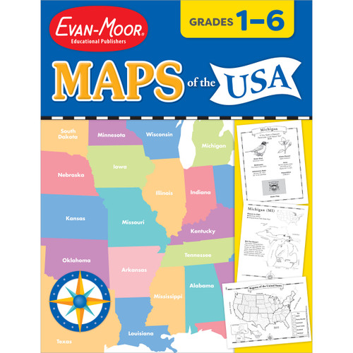 Maps Of The Usa by Evan-Moor Educational Publishers, 9781557999559