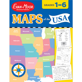 Maps Of The Usa by Evan-Moor Educational Publishers, 9781557999559
