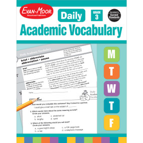 Daily Academic Vocabulary Gr 3 Te by Evan-Moor Educational Publishers, 9781596732025