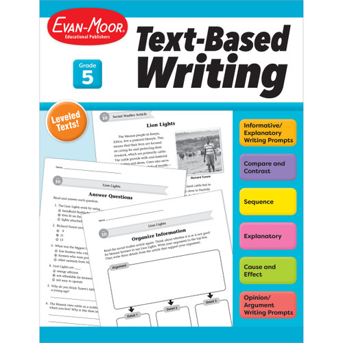 Text Based Writing, Grade 5 by Evan-Moor Educational Publishers, 9781645143550