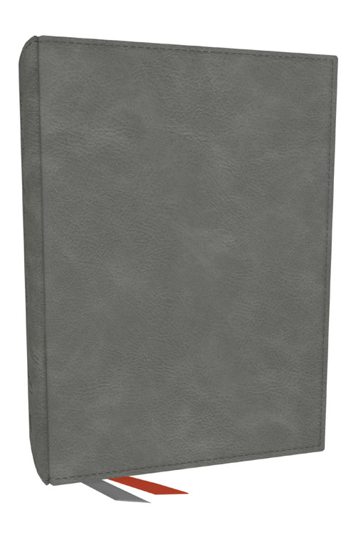 NKJV, Journal the Word Bible: Reflect, Journal or Create Art Next to Your Favorite Verses (Gray Leathersoft, Red Letter, Comfort Print) by Thomas Nelson, 9781400358236