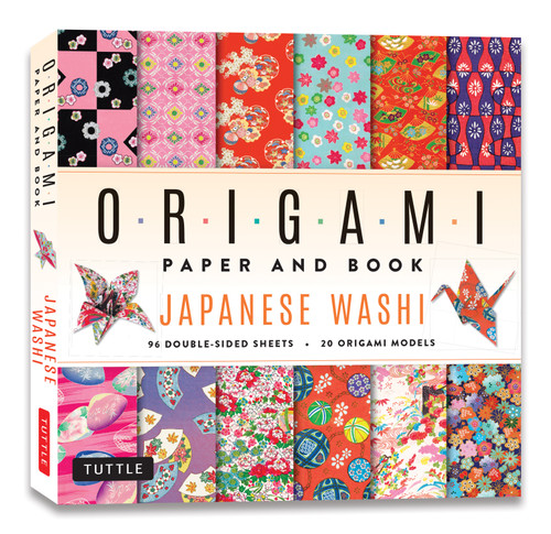 Japanese Washi Origami Paper and Book (20 Easy Models with 96 High Quality Folding Sheets (Double-Sided)) by Tuttle Studio, 9780804859875