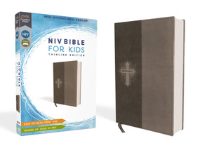 NIV, Bible for Kids, Leathersoft, Gray, Red Letter, Comfort Print (Thinline Edition) by Zondervan, 9780310764250