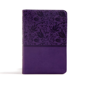 CSB Large Print Compact Reference Bible, Purple LeatherTouch, Indexed by CSB Bibles by Holman, 9781433647383